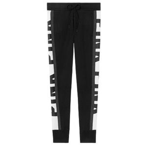 NWT PINK Black/White Skinny Joggers